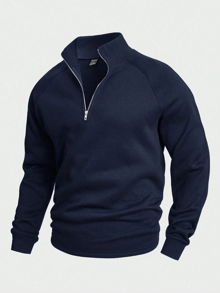 Kelvin | Stylish zip-up jumper with stand-up collar