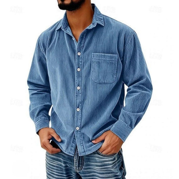 CORDUROY BUTTONED SHIRT FOR MEN