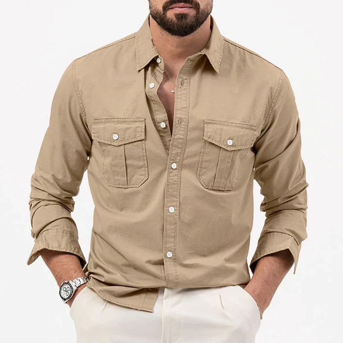 WRINKLE RESISTANT BUTTON SHIRT FOR MEN