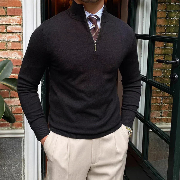 Jevin | Classic Quarter-Zip Sweater