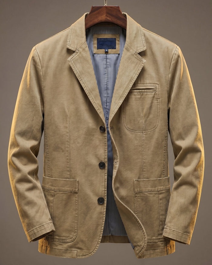 WASHED DENIM BLAZER FOR MEN
