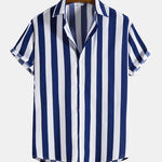 Wide Stripes Stand Shirts