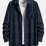 Long Sleeve Plaid Shirt with Pocket