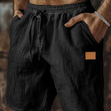 WOVEN LINEN SHORTS FOR MEN