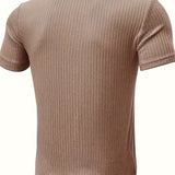 TEXTURED CREW NECK SHIRT FOR MEN