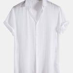 Textured Fabric Short Sleeve Shirt