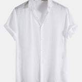 Textured Fabric Short Sleeve Shirt