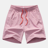 Palm Tree Flamingo Print Shirt & Swim Shorts Set