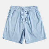 Short-Sleeved Corduroy Shirt & Shorts Set