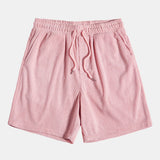 Short-Sleeved Corduroy Shirt & Shorts Set