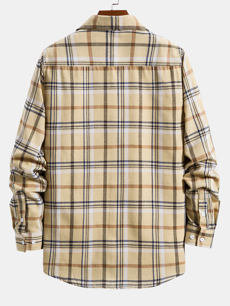 Plaid Patched Pocket Shirt