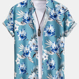 Tropical Floral Print Shirt & Swim Shorts Set