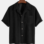 Short Sleeve Corduroy Boxy Shirt & Corduroy Shorts Set