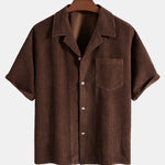 Short Sleeve Corduroy Boxy Shirt & Corduroy Shorts Set