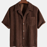 Short Sleeve Corduroy Boxy Shirt & Corduroy Shorts Set