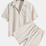 Short Sleeve Corduroy Boxy Shirt & Corduroy Shorts Set