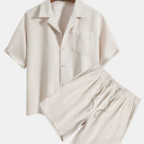 Short Sleeve Corduroy Boxy Shirt & Corduroy Shorts Set