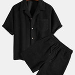 Short Sleeve Corduroy Boxy Shirt & Corduroy Shorts Set
