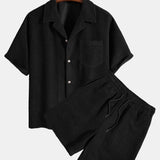 Short Sleeve Corduroy Boxy Shirt & Corduroy Shorts Set