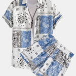 Paisley Print Shirt & Shorts Set
