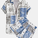 Paisley Print Shirt & Shorts Set