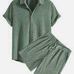 Waffle Shirt & Shorts Set
