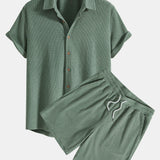 Waffle Shirt & Shorts Set