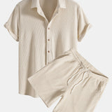 Waffle Shirt & Shorts Set