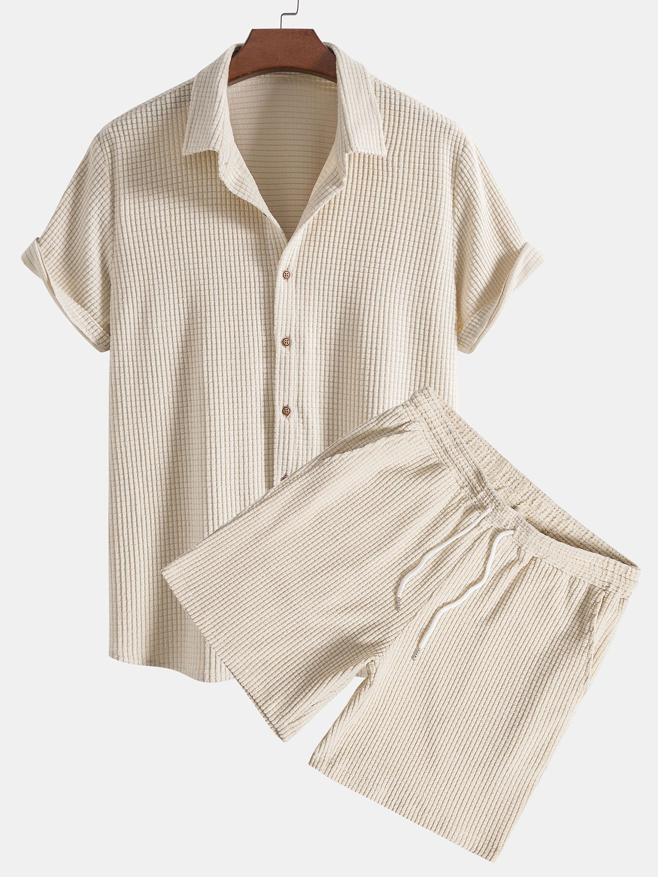 Waffle Shirt & Shorts Set