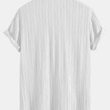 Crinkled Textured Shirt & Crinkle Textured Straight Leg Pants Set