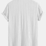 Crinkled Textured Button Up Shirt
