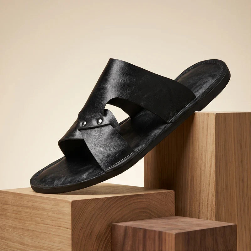 Thorne Genuine Leather Slide Sandals