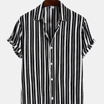 Stripes Short Sleeve Casual Shirts