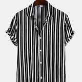 Stripes Short Sleeve Casual Shirts