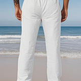 STRAIGHT LINEN TROUSERS FOR MEN