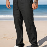 STRAIGHT LINEN TROUSERS FOR MEN