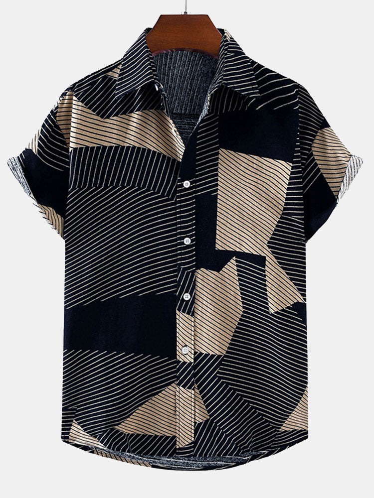 Line Geometry Print Shirt