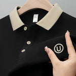 EMBROIDERED LAPEL SHIRT FOR MEN