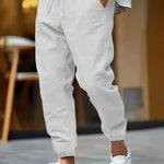 LINEN DRAWSTRING TROUSERS FOR MEN