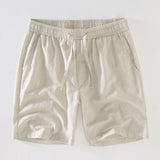 Linen Rayon Blend Shirt & Linen Drawstring Shorts Set