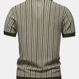Stripe Crochet Button Up Shirt