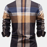 Long Sleeve Cotton Plaid Button Up Shirt