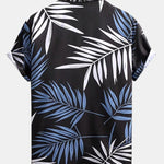 Tropical Leaves Print Shirt & Swim Shorts Set