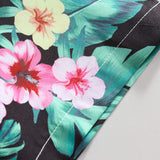 Tropical Flowers Print Shirt & Swim Shorts Set