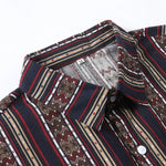 Tribal Geometric Stripe Print Cotton Shirt