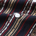 Tribal Geometric Stripe Print Cotton Shirt