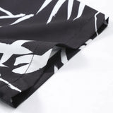 Bamboo Leaves Print Button Up Shirt