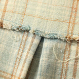 Gradient Washed Distressed Plaid Shirt