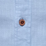 Long Sleeve Linen Stand Collar Shirt