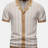 Stripe Crochet Button Up Shirt